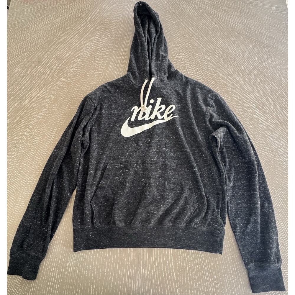 Nike Sportswear Gym Vintage Heather Charcoal Hoodie Women's Size Small